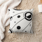 白黒ジオメトリ装飾用クッション クッション (ブランケット)