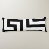 白黒ジオメトリ迷路抱き枕 ボディピロー (裏面)