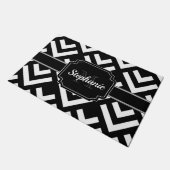 白黒ジオメトリ ドアマット (アングル)