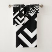 白黒ジオメトリ バスタオルセット (インサイチュ)