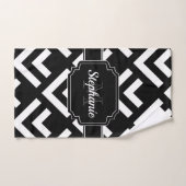 白黒ジオメトリ バスタオルセット (ハンドタオル)