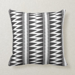 白黒ジグザグストライプ装飾用クッション クッション