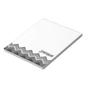白黒ジグザグパターン ノートパッド (回転)