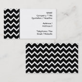 白黒ジグザグパターン 名刺 (正面/裏面)