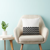 白黒ジグザグパターン。 部分の平野 クッション (椅子)