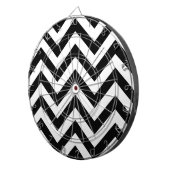 白黒ジグザグ形のシェブロンパターン ダーツボード (正面右)