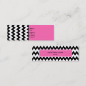 白黒ジグザグ スキニー名刺 (正面/裏面)