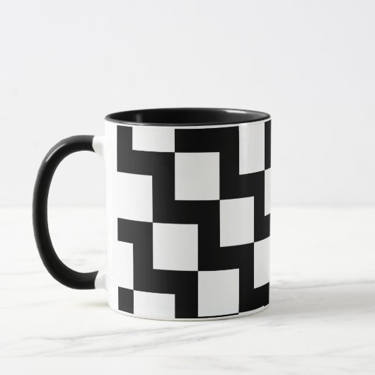 白黒ジグザグ マグカップ (左)