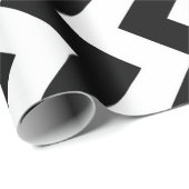 白黒ジグザグ ラッピングペーパー (ロールコーナー)