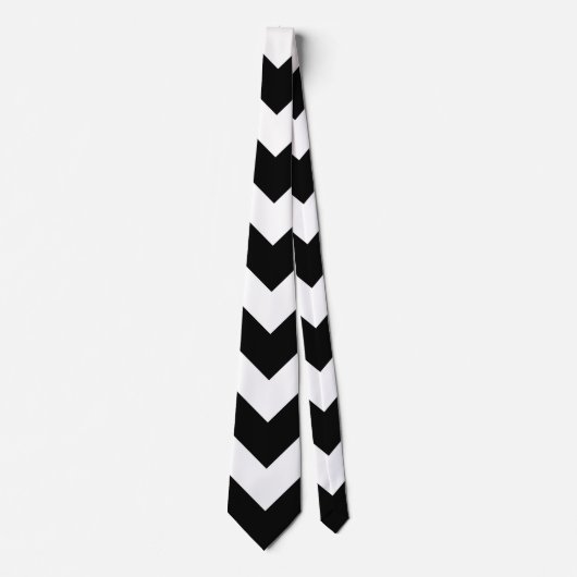 白黒ジャイアントサイズのシボロンネックタイ ネクタイ (正面)