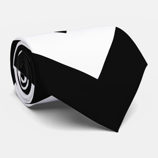 白黒ジャイアントサイズのシボロンネックタイ ネクタイ (ロール)