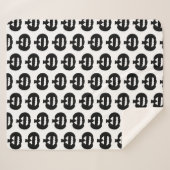 白黒ジャックオランタンフリースブランケット シェルパブランケット (正面(横))