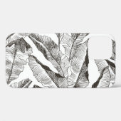 白黒ジャングル：熱帯植物パターン Case-Mate iPhoneケース (裏面 (横))