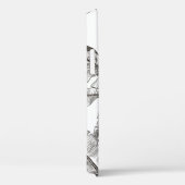 白黒ジャングル：熱帯植物パターン Case-Mate iPhoneケース (裏面 / 右)