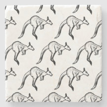 白黒ジャンピングカンガルースケッチ