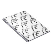 白黒ジャンピングカンガルースケッチ ノートブック (右側)