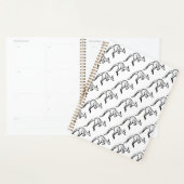 白黒ジャンピングカンガルースケッチ プランナー手帳 (ディスプレー)