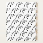 白黒ジャンピングカンガルースケッチ プランナー手帳 (裏面)