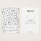 白黒ジュエリーイヤリングディスプレイカード (正面&裏面)