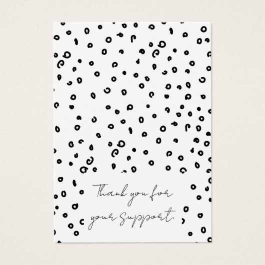 白黒ジュエリーイヤリングディスプレイカード (正面)