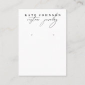 白黒ジュエリーホルダーイヤリング表示スクリプト 名刺 (正面)