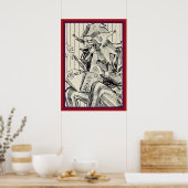 白黒ジョーカーのスケッチ ポスター (キッチン)