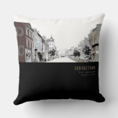 白黒ジョージタウンワシントンDC クッション (裏面)