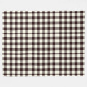 白黒ジンガムクラシックモダン フリースブランケット (正面(横))