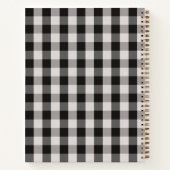 白黒ジンガムリネンファームハウスファミリーレシピ ノートブック (裏面)