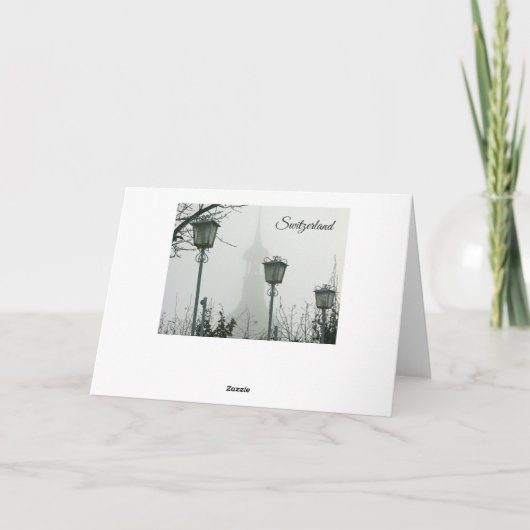 白黒スイスのクリスマスカード シーズンカード (裏面)