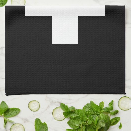 白黒スイスの十字の台所タオル キッチンタオル (折り畳み)