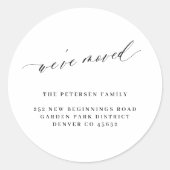 白黒スエレガントクリプトの新しいアドレス ラウンドシール (正面)