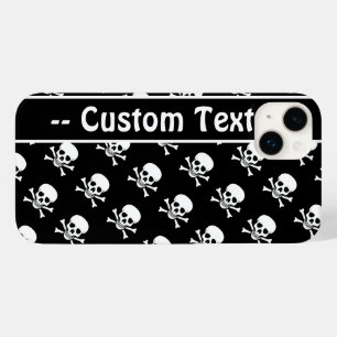 白黒スカルとカスタム文字 Case-Mate iPhone 14 PLUSケース