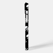 白黒スカルとカスタム文字 Case-Mate iPhoneケース (裏面 / 左)