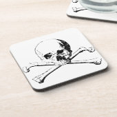 白黒スカルとボーン コースター (左側)