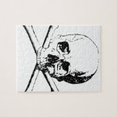 白黒スカルとボーン ジグソーパズル (横)