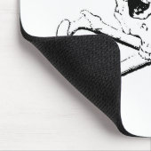 白黒スカルとボーン マウスパッド (コーナー)