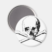 白黒スカルとボーン マグネット (正面/裏面)