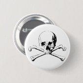 白黒スカルとボーン 缶バッジ (正面&裏面)