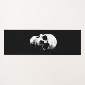 白黒スカルアーポップ・アートのトフィットネステンプレート ヨガマット (正面(横))