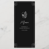 白黒スカルゴシック結婚のメニュー メニュー (裏面)