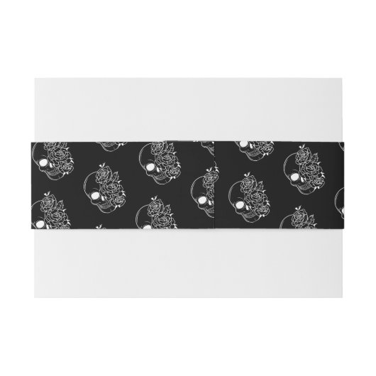 白黒スカルゴシック結婚式招待状 招待状ベリーバンド (裏面例)