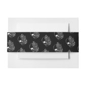 白黒スカルゴシック結婚式招待状 招待状ベリーバンド (正面例)