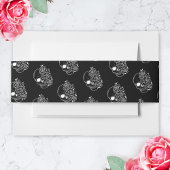 白黒スカルゴシック結婚式招待状 招待状ベリーバンド