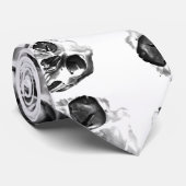 白黒スカルスケルトンスカルアートパターン ネクタイ (ロール)