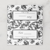 白黒スカルスケルトンスカルテーブル番号 プレイスカード (外部開封)