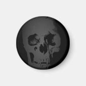 白黒スカルスケルトンファンタジーアートヘビーメタル マグネット (正面)