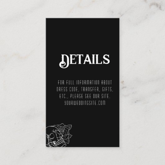 白黒スカルタトゥー結婚ズ エンクロージャーカード (正面)