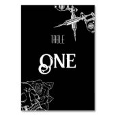 白黒スカルタトゥー結婚ズ テーブルナンバー (裏面)