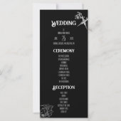 白黒スカルタトゥー結婚式 プログラム (正面)